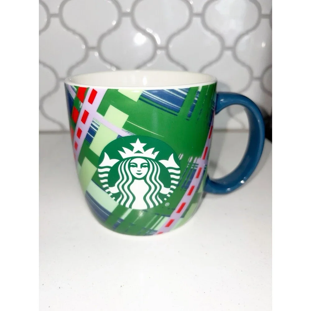 Starbucks Holiday Plaid Ceramic Mug 18oz Microwave & Dishwasher Safe